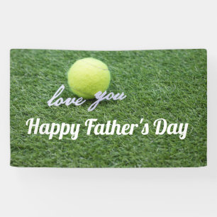 Banderoles Tennis Joyeux Fête des pères balle de tennis ave