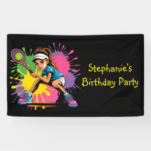 Banderoles Tennis Star Fille fête d'anniversaire