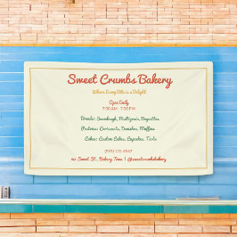 Banderoles Terracotta rustique, Vert, Boulangerie jaune mouta