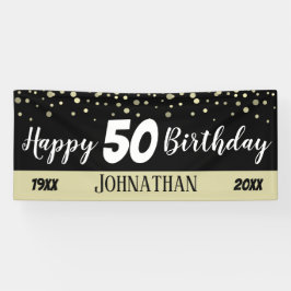 Banderoles Texte du 50e anniversaire du parti Confetti