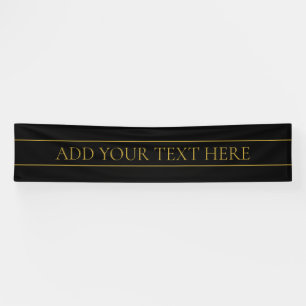 Banderoles Texte et lignes Gold personnalisables