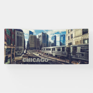 Banderoles Texte personnalisé Chicago USA