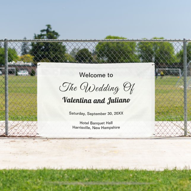 Banderoles Textes noirs sur le rectangle Mariage Arrière - pl (Insitu)