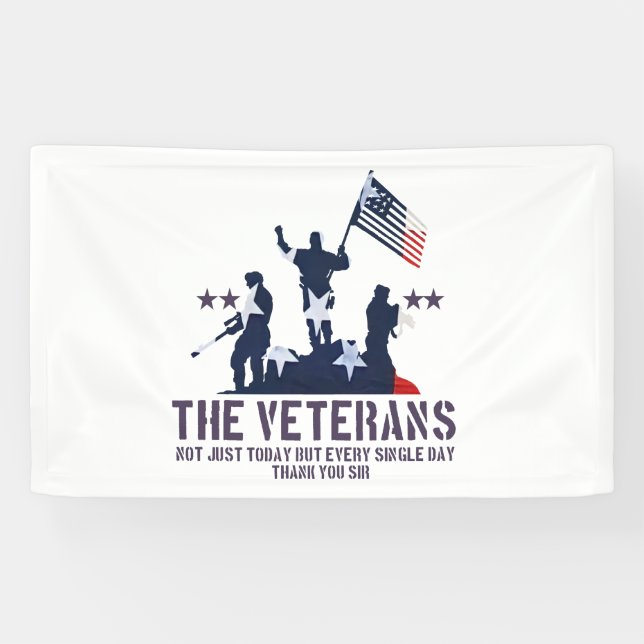 Banderoles Thank You For Your Service Veterans, Veterans Day (Horizontal)
