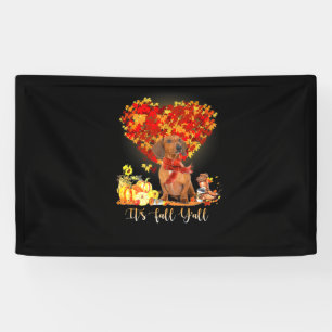 Banderoles Thanksgiving It's Fall Y'all Dachshund