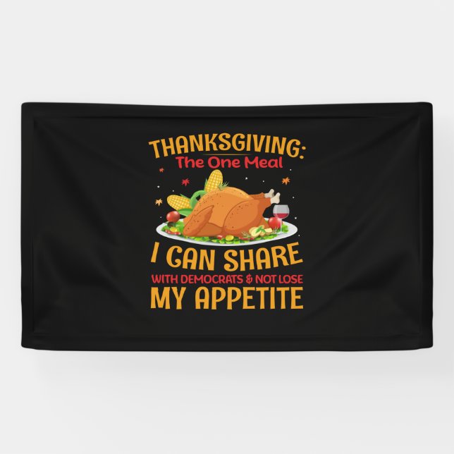 Banderoles Thanksgiving Le Repas Unique (Horizontal)