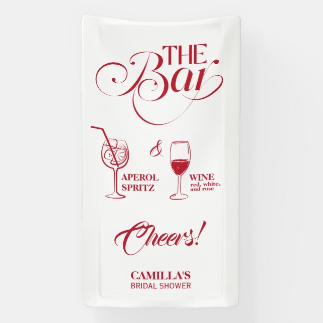 Banderoles That’s Amore Red Bridal Shower Mimosa Bar (Verticale)