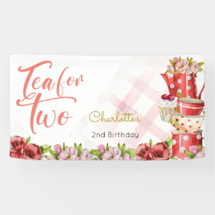 Banderoles Thé pour deux, anniversaire de la fleur de thé