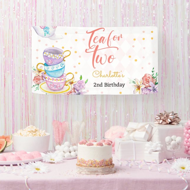Banderoles Thé pour deux, anniversaire de thé (Fête)
