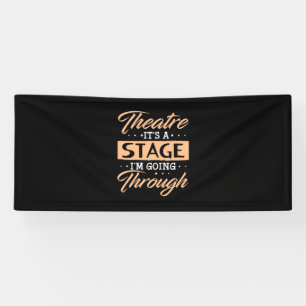 Banderoles Théâtre C'Est Un Acteur De Scène Sont En Train 