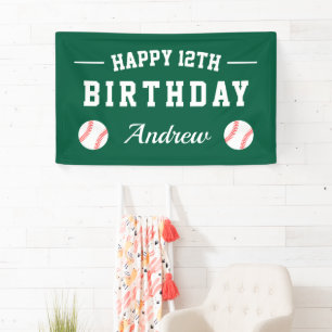 Banderoles Thème de baseball Fête d'anniversaire personnalisé
