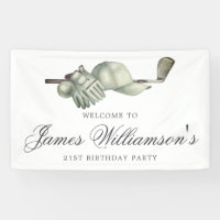 Thème de golf 21ème anniversaire fête accueil pers