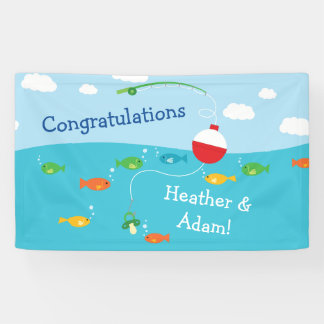 Banderoles Thème de poisson Baby shower de pêche pour pêcheur