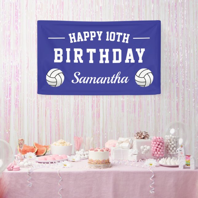 Banderoles Thème de volley-ball Joyeux anniversaire fête pers (Fête)