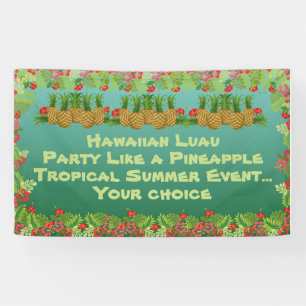 Banderoles Thème Hawaï du paradis de Luau