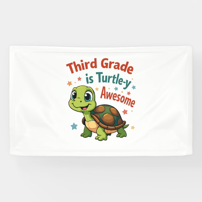 Banderoles Third grade Turtle-y Awesome 3rd Grade Back to Sch (Horizontal)