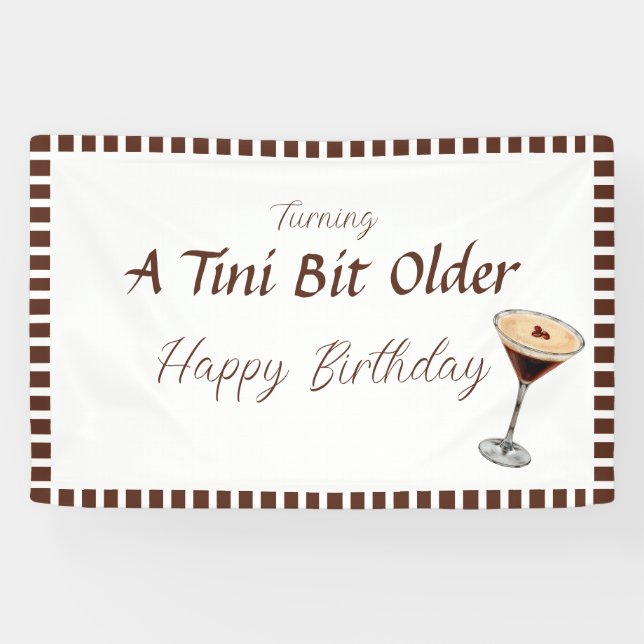 Banderoles Tini Bit Older - Espresso Drink Theme (Horizontal)