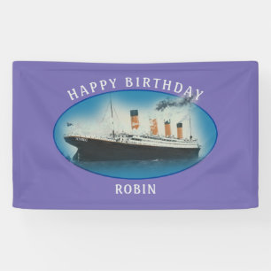 Banderoles Titanic Birthday Purple White Star Line Navire