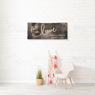 Banderoles Tomber amoureux de l'automne   Mariage Brown et Go