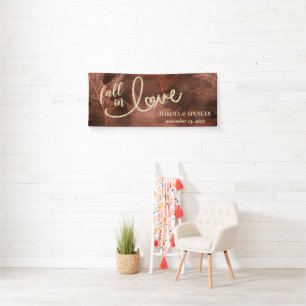 Banderoles Tomber amoureux de l'automne   Mariage orange rust