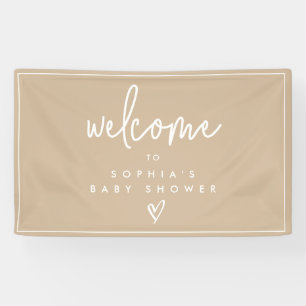 Banderoles Tons Mués Baby shower Boho minimaliste Accueil