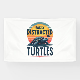 Banderoles Tortue facilement distrait par les tortues de mer
