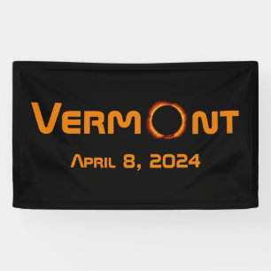 Banderoles Totalement Vermont 2024 Solar Eclipse