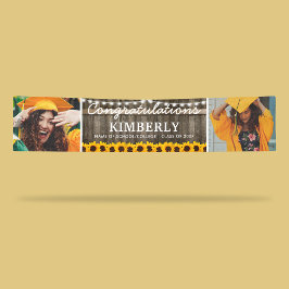 Banderoles Tournesol rustique 2023 Graduation 2 Photo