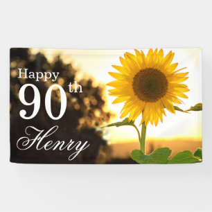 Banderoles Tournesol rustique 90e anniversaire