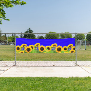 Banderoles Tournesol ukrainien Drapeau couleur support