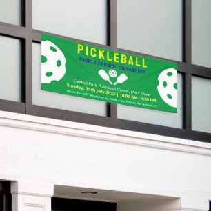 Banderoles Tournoi classique Pickleball Pro Cour Bleue