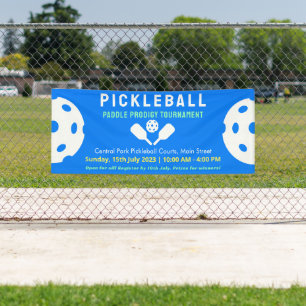 Banderoles Tournoi classique Pickleball Pro Cour Bleue