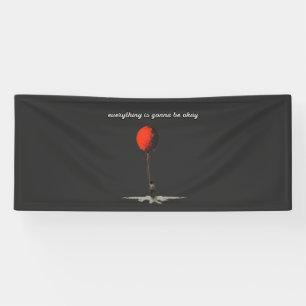Banderoles tout ira bien, red ballon