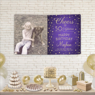 Banderoles Toute photo pour anniversaire avec acclamations Vi