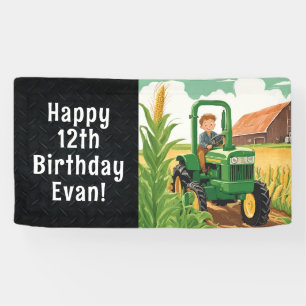 Banderoles Tracteur Joyeux Anniversaire Équipement d'agricult