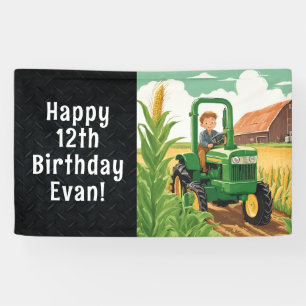 Banderoles Tracteur Joyeux Anniversaire Équipement d'agricult
