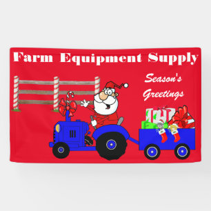 Banderoles Tracteur Père Noël de Bonnes Fêtes de Noël