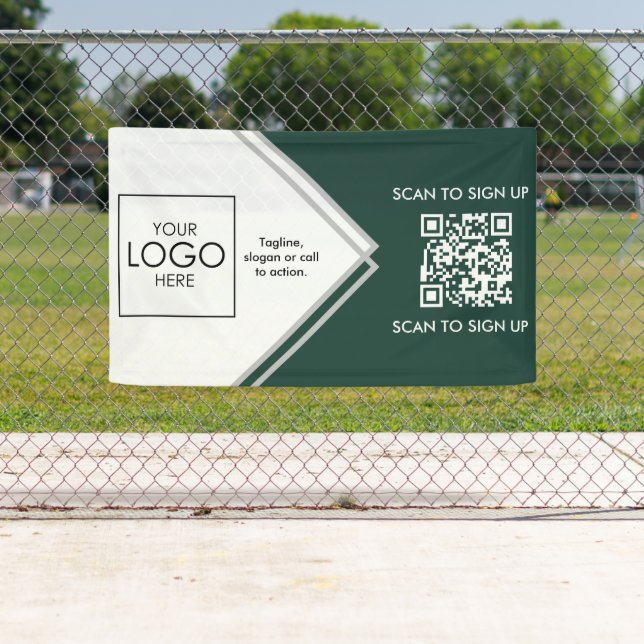 Banderoles Tradeshow Display Signal QR Code Téléchargez votre (En situation)