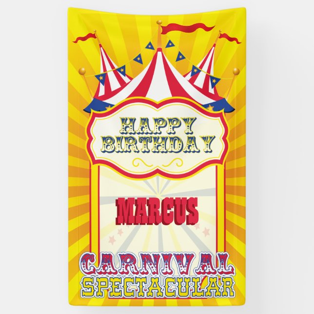 Banderoles Traditionnel, fête d'anniversaire de carnaval (Vertical)