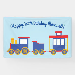 Banderoles Train Cute Choo-Choo 1er anniversaire Thème de f
