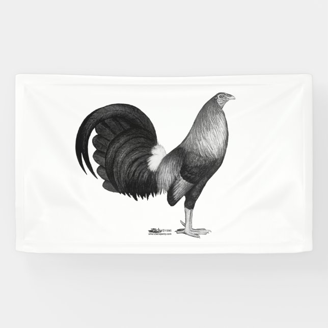Banderoles Trappe de rouge de coq de combat (Horizontal)