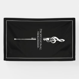 Banderoles Treblemaker Funny Music Pun Classy Black G-Clef