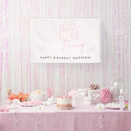 Banderoles Trente, Flirty florissant rose moderne 30e anniver