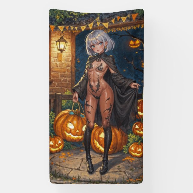 Banderoles Trick ou le traitement, Brave Halloween Costume Gi (Verticale)