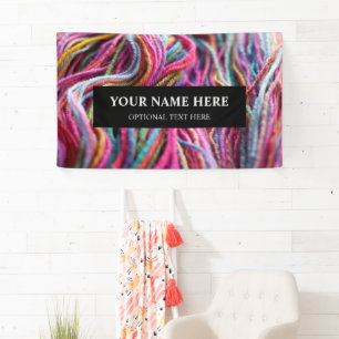 Banderoles Tricot de fils texture rose photo II