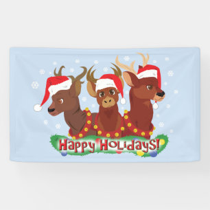 Banderoles Trois cerfs de Noël