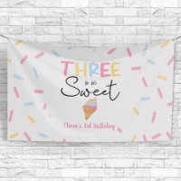 Trois est tellement sucré crème glacée 3e fête d'a