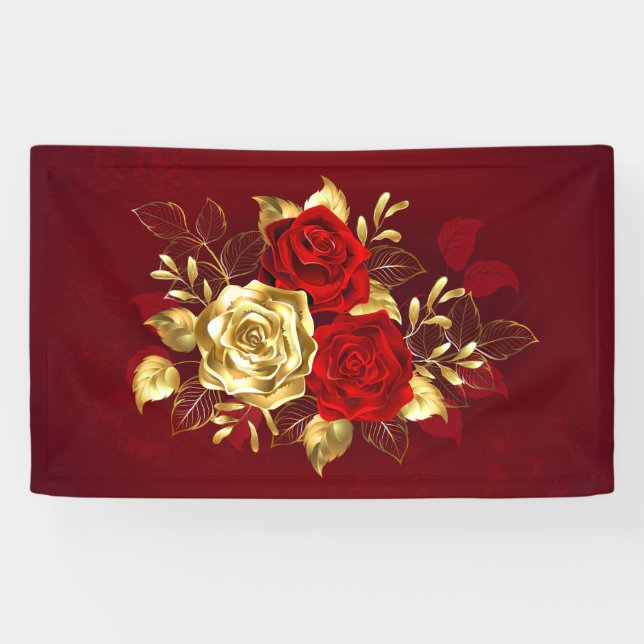 Banderoles Trois Roses de bijoux (Horizontal)