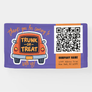 Banderoles Tronc ou traiter Halloween QR Business