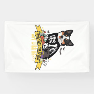 Banderoles Trop mignon pour effrayer mais aboiera un Hallowee